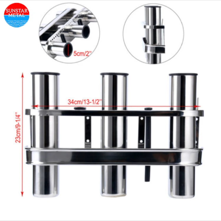 Stainless Steel Clamp On Fishing Rod Holder Fishing Rod Holder 360