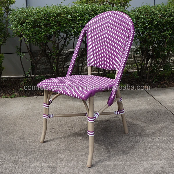 
All-weather French Stylish Rattan Bistro Chair Cafe Chair 