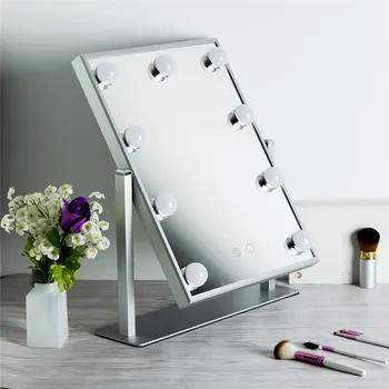 standing mirror with lights