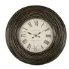 38 inches oversized antique rustic wall clock wood frame