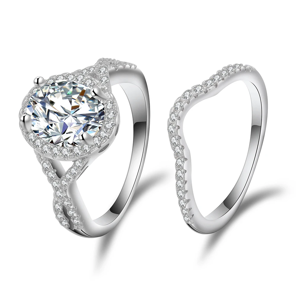 

Vantage White Color CZ Stone High Quality Wedding Ring for Ring to Engrave 925