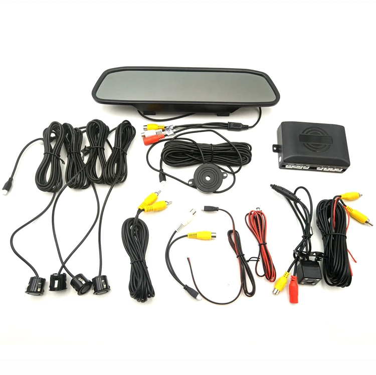 Parking Lot Sensor System With 4.3 Inch Tft Lcd Monitor Mirror + Rear ...