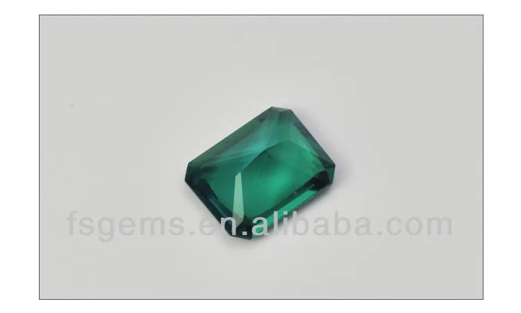 2GC02008A Hot Sale Good Quality Emerald Cut Hydrothermal Lab Created Emerald with Good Price Per Carat