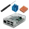 Clear raspberry pi case transparent ABS raspberry pi B+ case with heat sinks&screw driver
