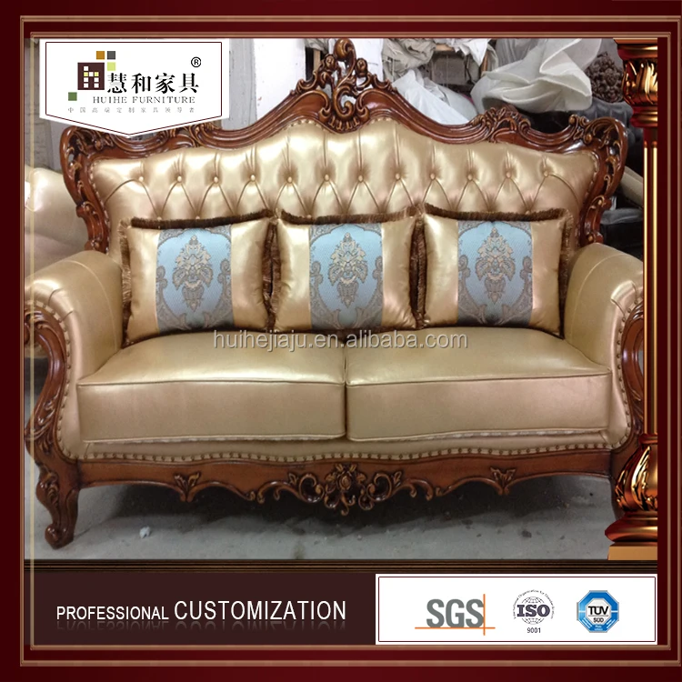 Customized Alibaba China Supplier Fancy Exotic Leather Furniture Genuine Living Room Sofa Set