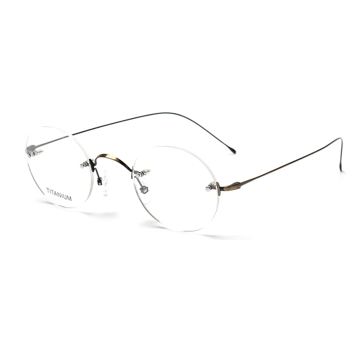 

Ready stock 2021 Rimless Titanium optical glasses high quality titanium optical frame NO MOQ, Custom color