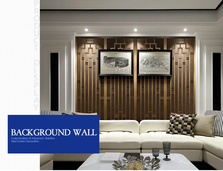 modern hotel stainless steel textured 3d feature wall panel board living room interior metal background wall decorative panel