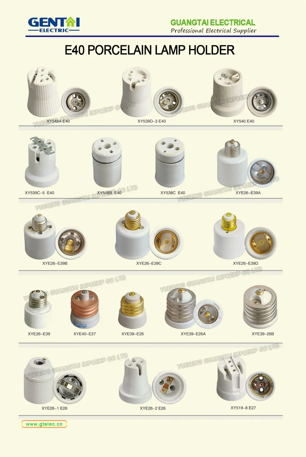 250v E27 Lamp Holder / E27 Porcelain Lamp Socket / E27 Ceramic Lamp