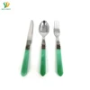 Upscale Big Size Stainless Steel Cutlery Dinnerware Set with Marble Grain Plastic Handle