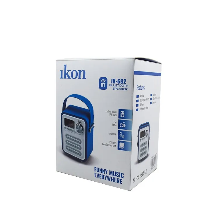 FM radio built-in microphone loudspeaker hands-free speaker phone calling TF/AUX/USB connector - ANKUX.COM