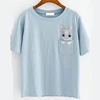 Men Fashion Clothing Pigment Pocket Rabbit T-Shirt Custom Made Tshirt