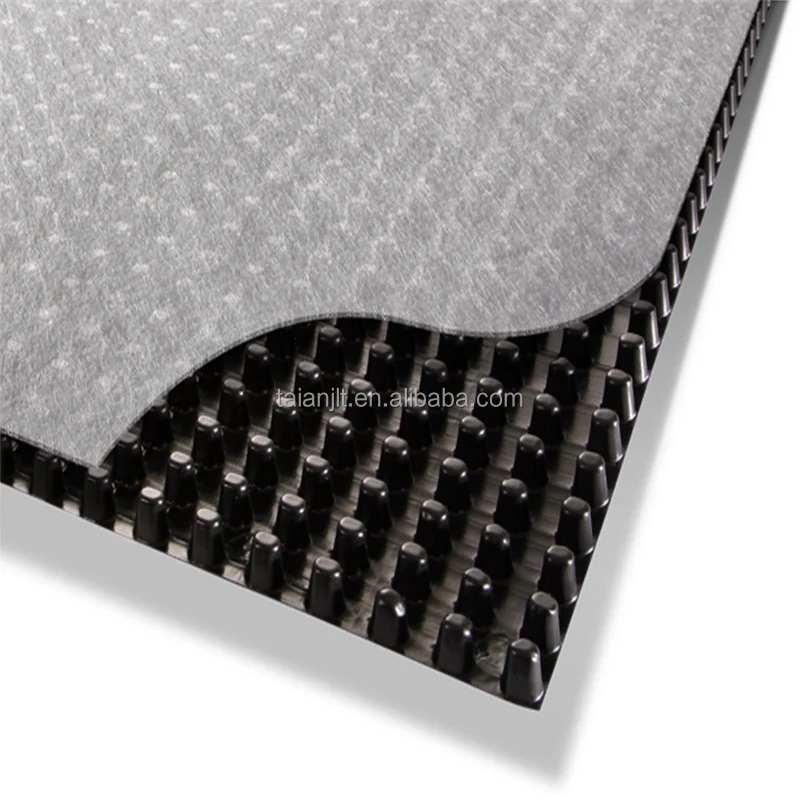 Hdpe Dimpled Air Gap Membrane With Geotextile Buy Plastic Drainage Matting Outdoor Drainage Mats Grass Drainage Mat Product On Alibaba Com