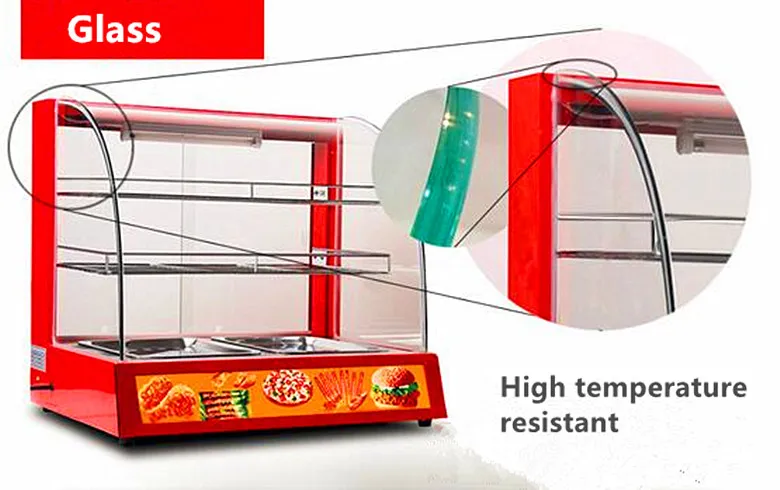 3 Layer Warming Showcase Food Warming Cabinet Pie Warmer Food Warmer