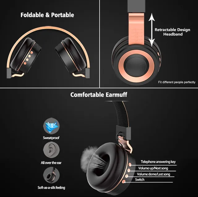 New Style Wireless Headband Headphone With Cushion For Phone,Headband