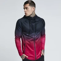 

Gradient Sport Jacket Men Hooded Running Jacket Men High Quality Fitness Coat GYM Clothing Sportswear Sport Hoodies Sweatshirts