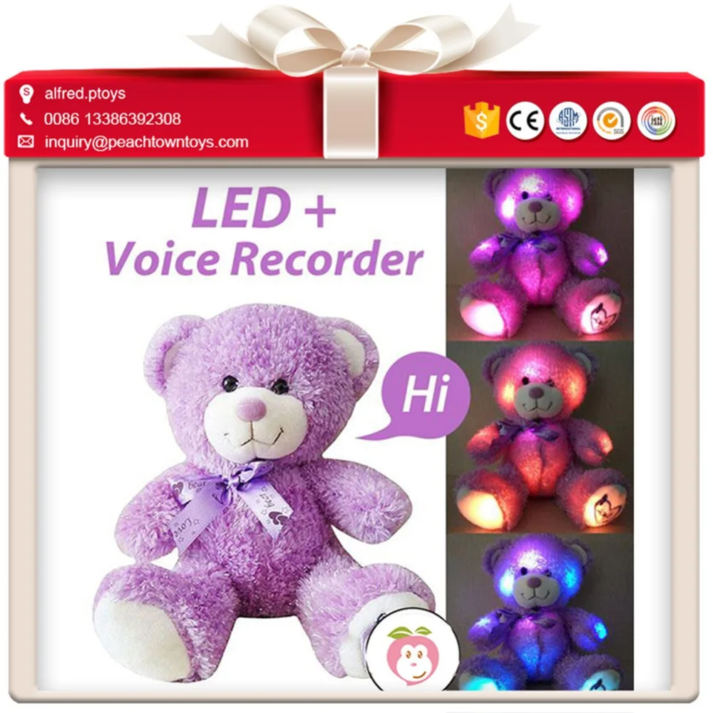 teddy bear with voice recording of loved one