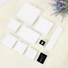 Custom printed jewelry pure white rigid paper box with foam insert