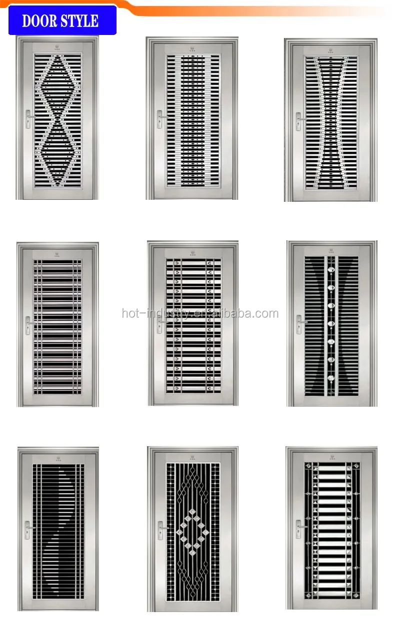 Main Door Design Front Entry Single Grill Model Safety Stainless Steel Door Design View Iron Safety Door Design Hot Product Details From Anhui Hotian Doors And Windows Co Ltd On Alibaba Com