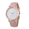 Hot Selling Pattern Leather Stainless Steel Gold Quartz Watch for Women
