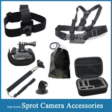 Gopro Accessories Set Helmet Harness Chest Belt Head Mount Strap Monopod For Gopro Hero 4 SJCAM SJ4000 SJ5000 plus xiaomi yi