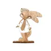 1pc Easter decoration Easter rabbits party diy decoration handmade wood craft festival gift beautiful bunny happy easter
