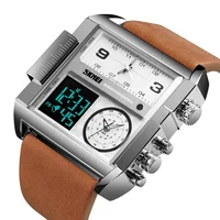 

Skmei 1391 watch custom man digital watches square three time zone wristwatch free shipping