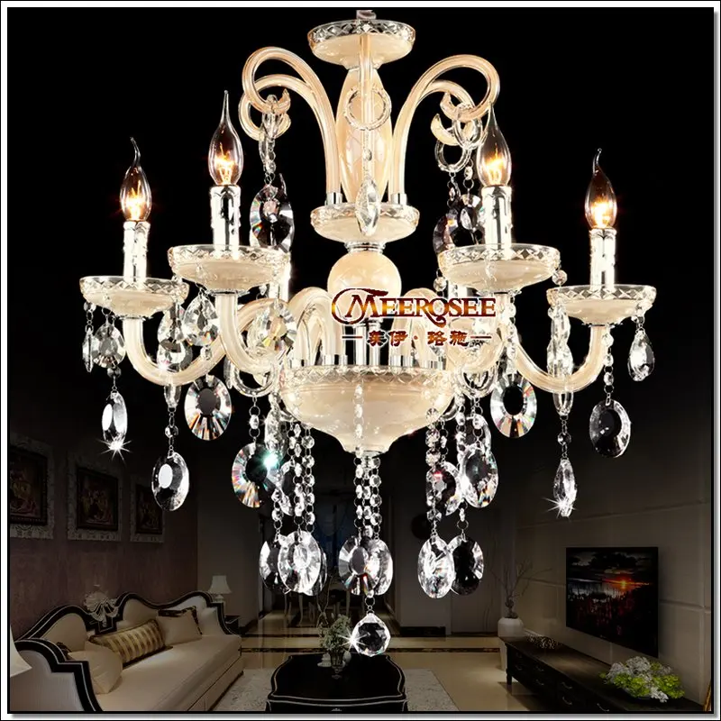 Graceful Residential Lighting Chandelier Crystal Incandescent Graceful Residential Lighting Chandelier Crystal Incandescent Luminaire Md88001 L6