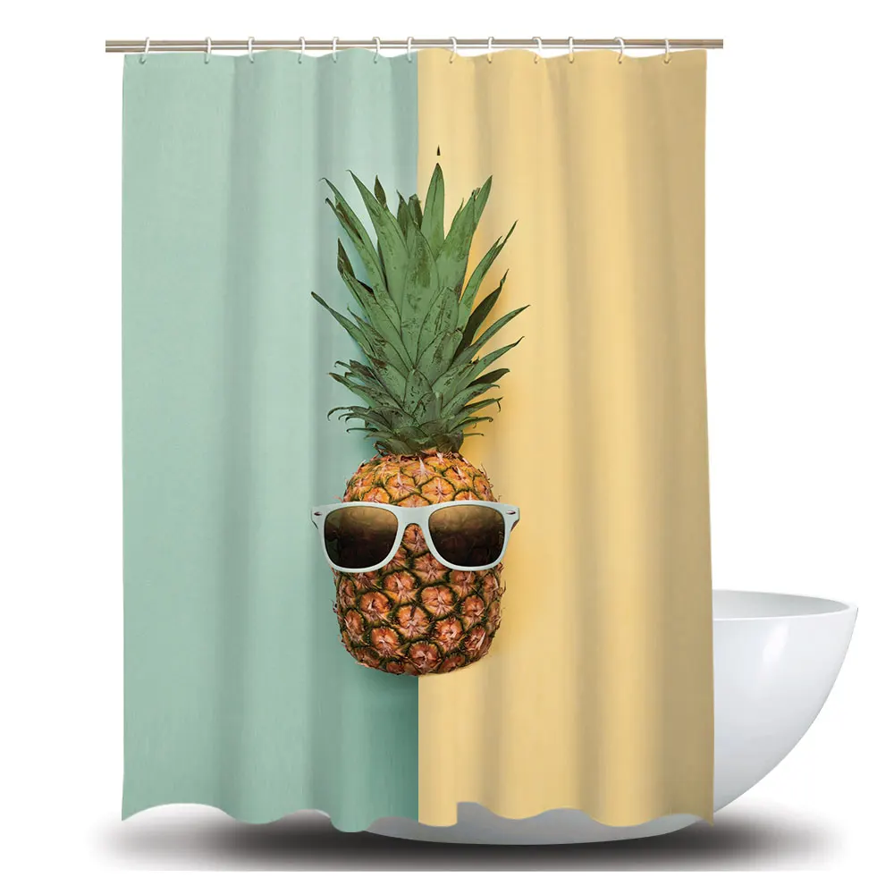 

New Design Bathroom Products Waterproof Polyester Fabric 3D Shower Curtain Bath Curtain, Customized color