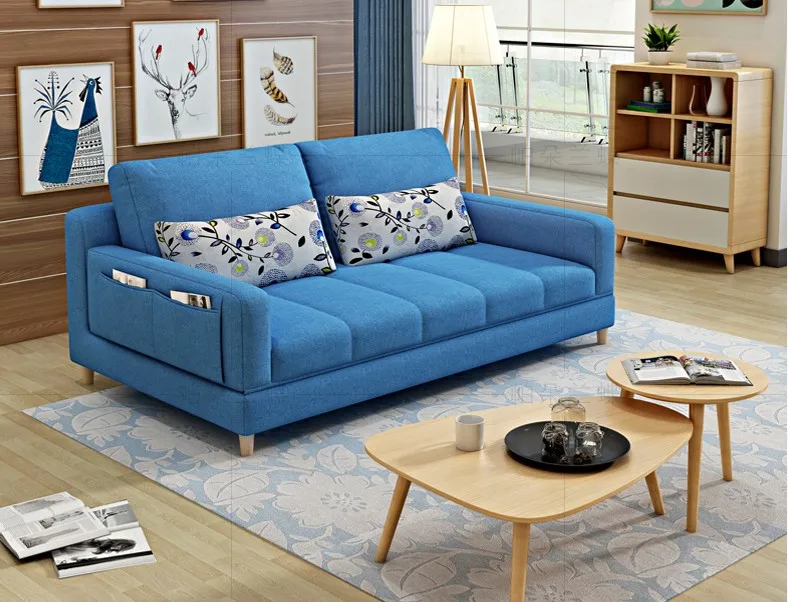 High quality Nordic modern  multifunctional sofa bed foldable living room small apartment double variable bed
