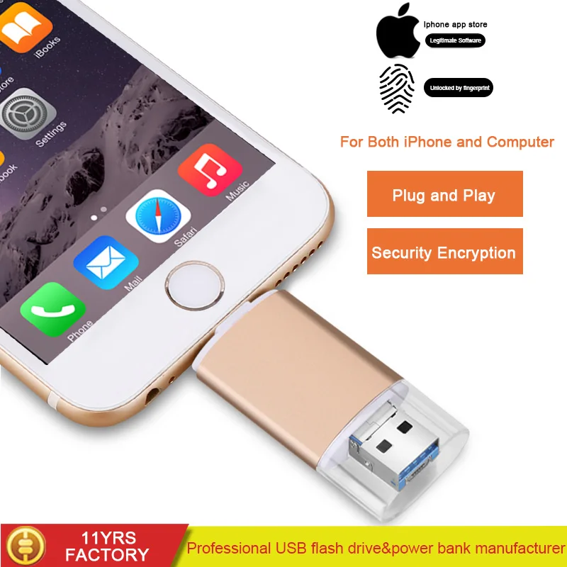 2019 High Quality New Product metal usb flash drive32GB B For iPhone android