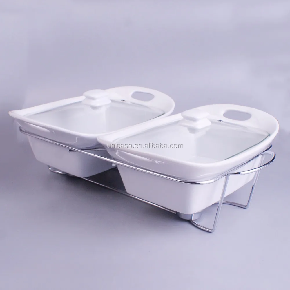 3pcs Ceramic Shaffing Dish Food Warmer With Glass Lid in Central Division -  Kitchenware & Cookware, Herald Kasule