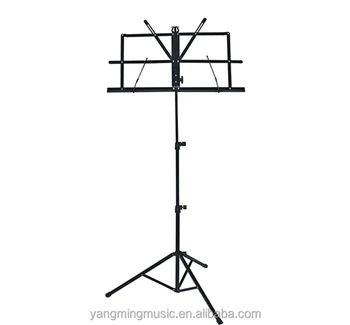 Folding Metal Sheet Tripod Adjustable Music Stand With Plastic