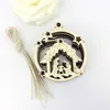 2019 new Laser cut tree hanging wooden christmas ornaments