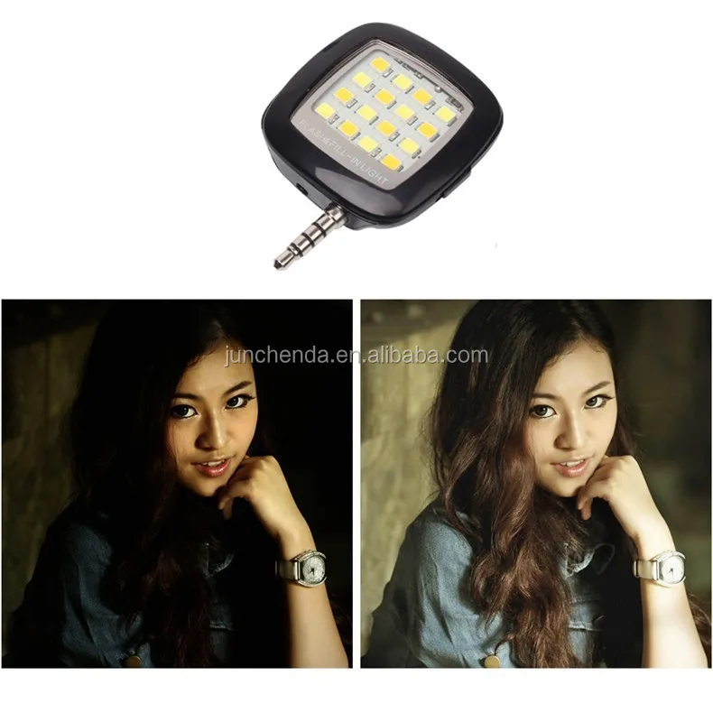 Universal 16 LEDs Portable Mini Photography Light Selfie Flash Fill Light For Smartphone IOS Android