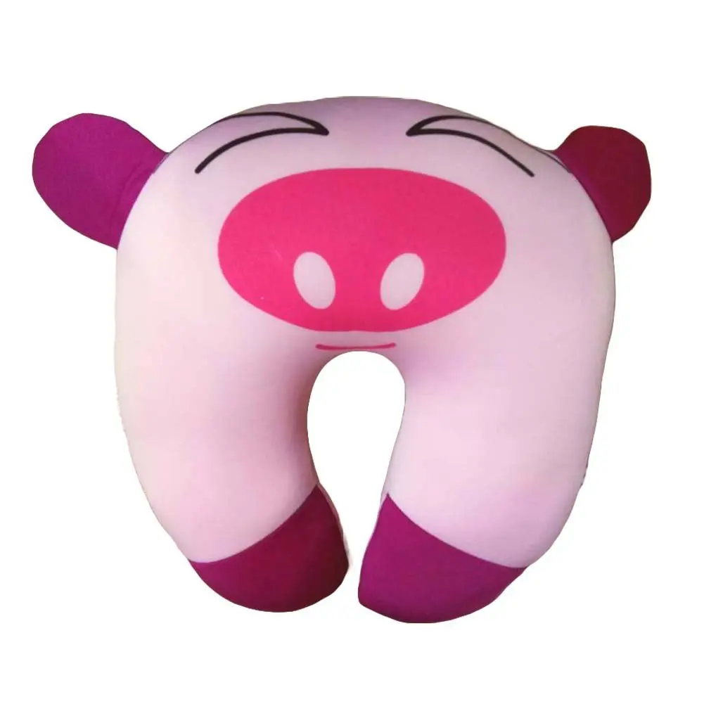 Nanoparticles Cartoon Neck Foam Particles U-shaped Pillow Neck Pillow (Piggy)