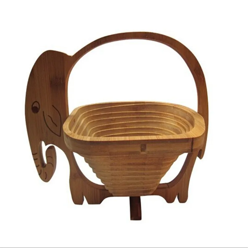 Promo Rotatable Bamboo Folding Fruit Basket Buy Folding Fruit Basket