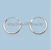 Sterling Silver Small Thin Endless Hoop Earrings Round Jewelry 2014 wholesale cheap stud Earrings fashion jewelry