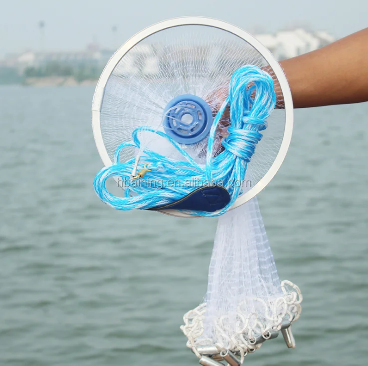 Nylon fishing cast net hand easy