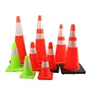 Best quality distributor price durable PVC traffic cones, retractable road safety cones with reflective tape