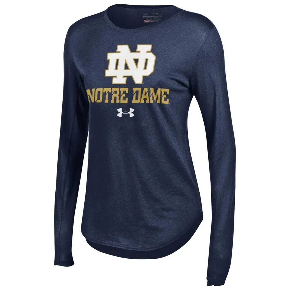 Under Armour NCAA Notre Dame Irish Women's 3/4 Sleeve Raglan Baseball Tee