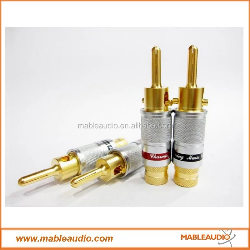 Set of 4 CMC Gold Plated RCA Plug Connector #CMC-0600-WF Set Screw Type