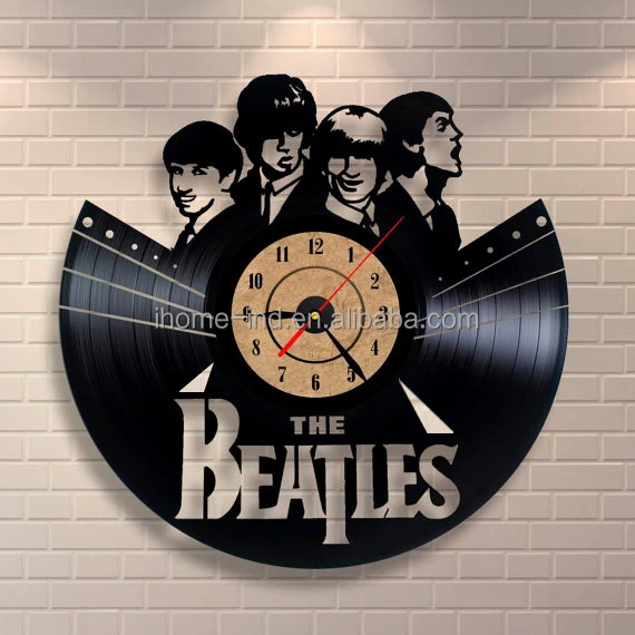 

black acrylic vinyl record diy wall clock rock band wall clock home decorative