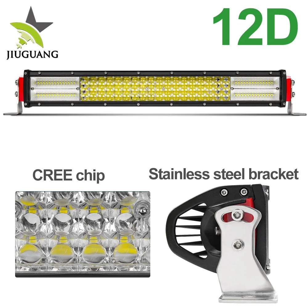 Super Bright 22inch 4x4 Led Driving Lights Truck 4 Rows 12d Aurora Car