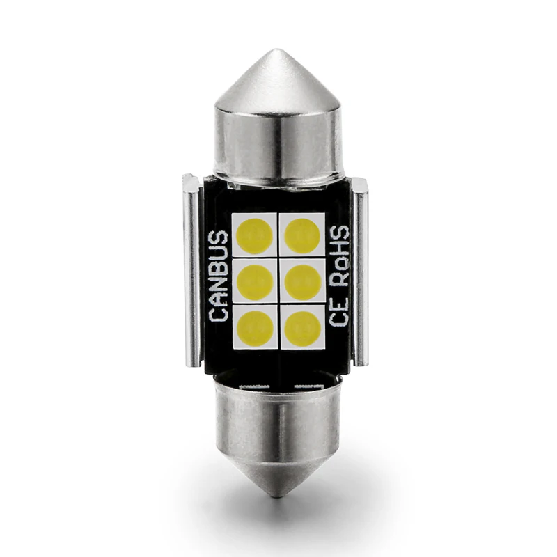 

CST LED Car Light 31MM T10 6SMD 3030 DC9-30V 260LM 3.0W Universal Light Auto Car Moto LED Festoon Reading Interior Lamp