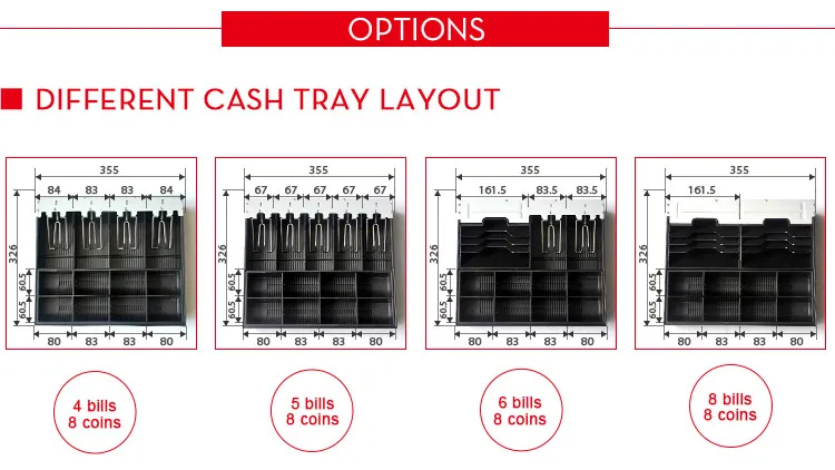 MK-410T international design supermarket use manual square cash drawers