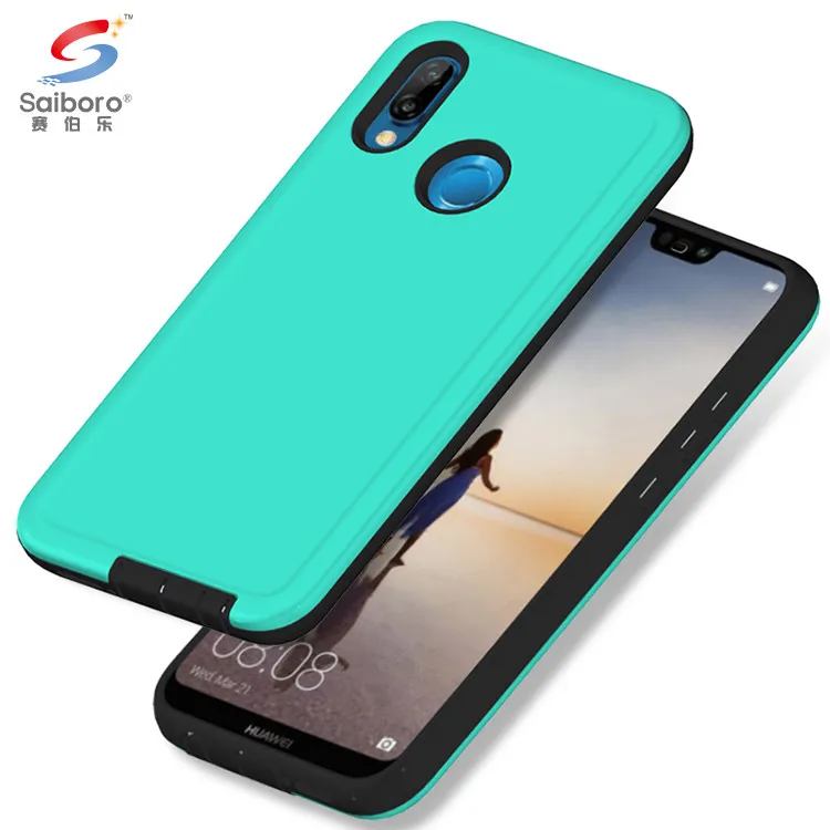 

Saiboro Low Price Spider Lines Pattern Hybrid TPU PC Mobile Phone Case For Huawei P20 lite Back Cover, 7 colors