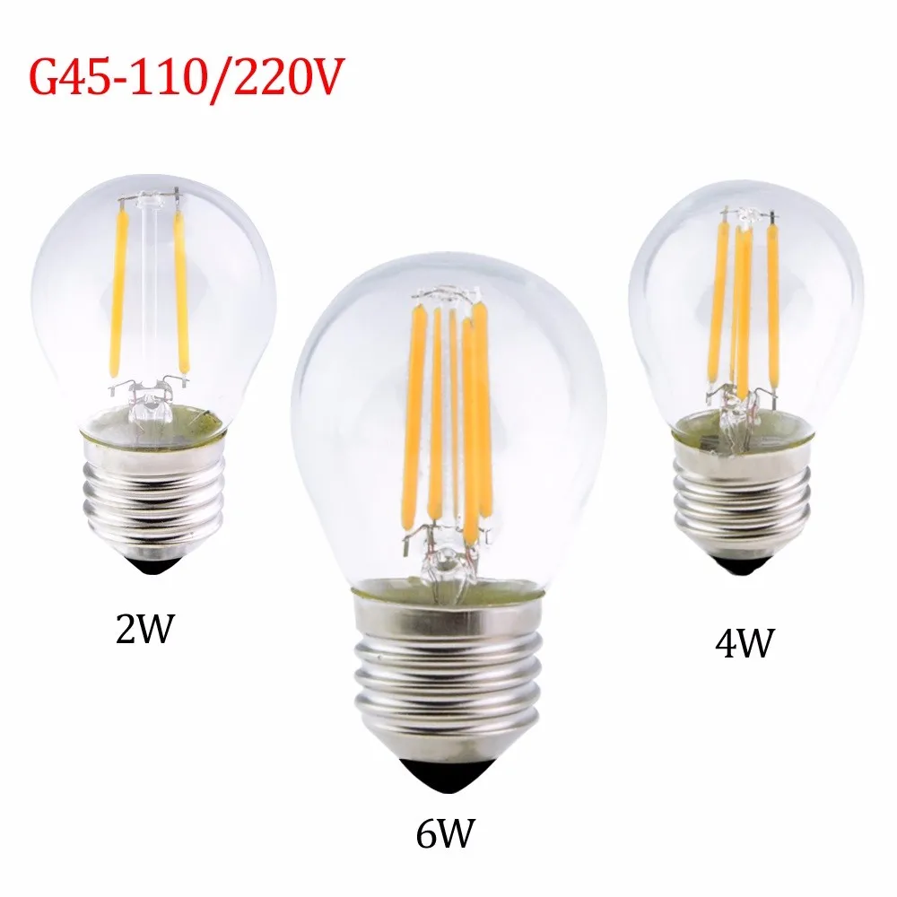 B22 Led Bulb Filament G45 Lamp 2w 4w 220v 230v 240v Clear Frosted ...