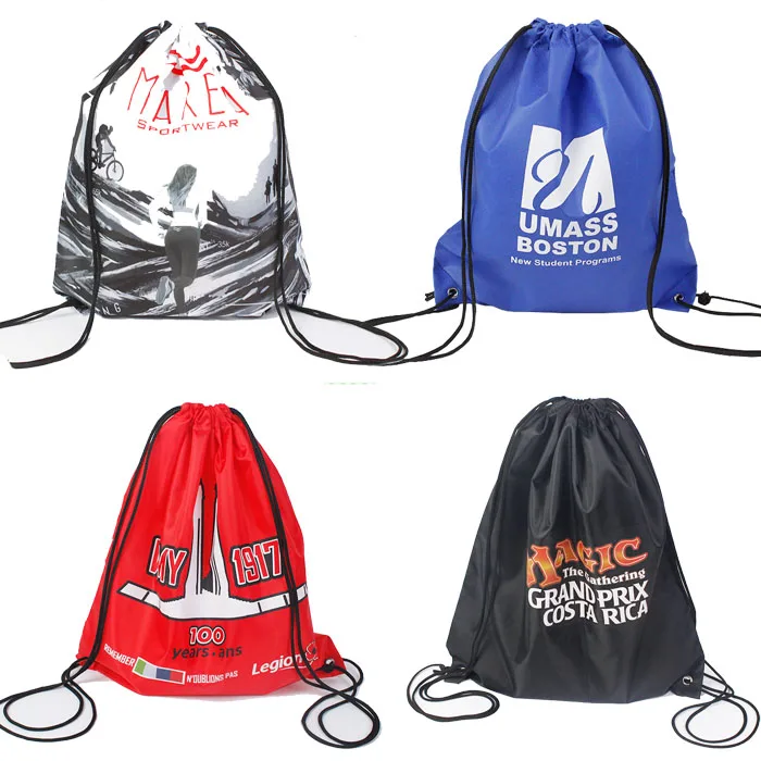 

Custom strong gym sports bag drawstring backpack string bags