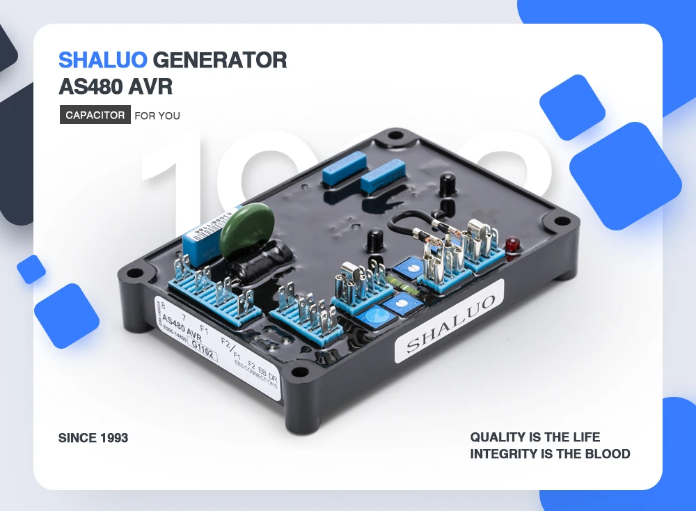Regulador de voltaje automático AS480 para generador diésel sin escobillas