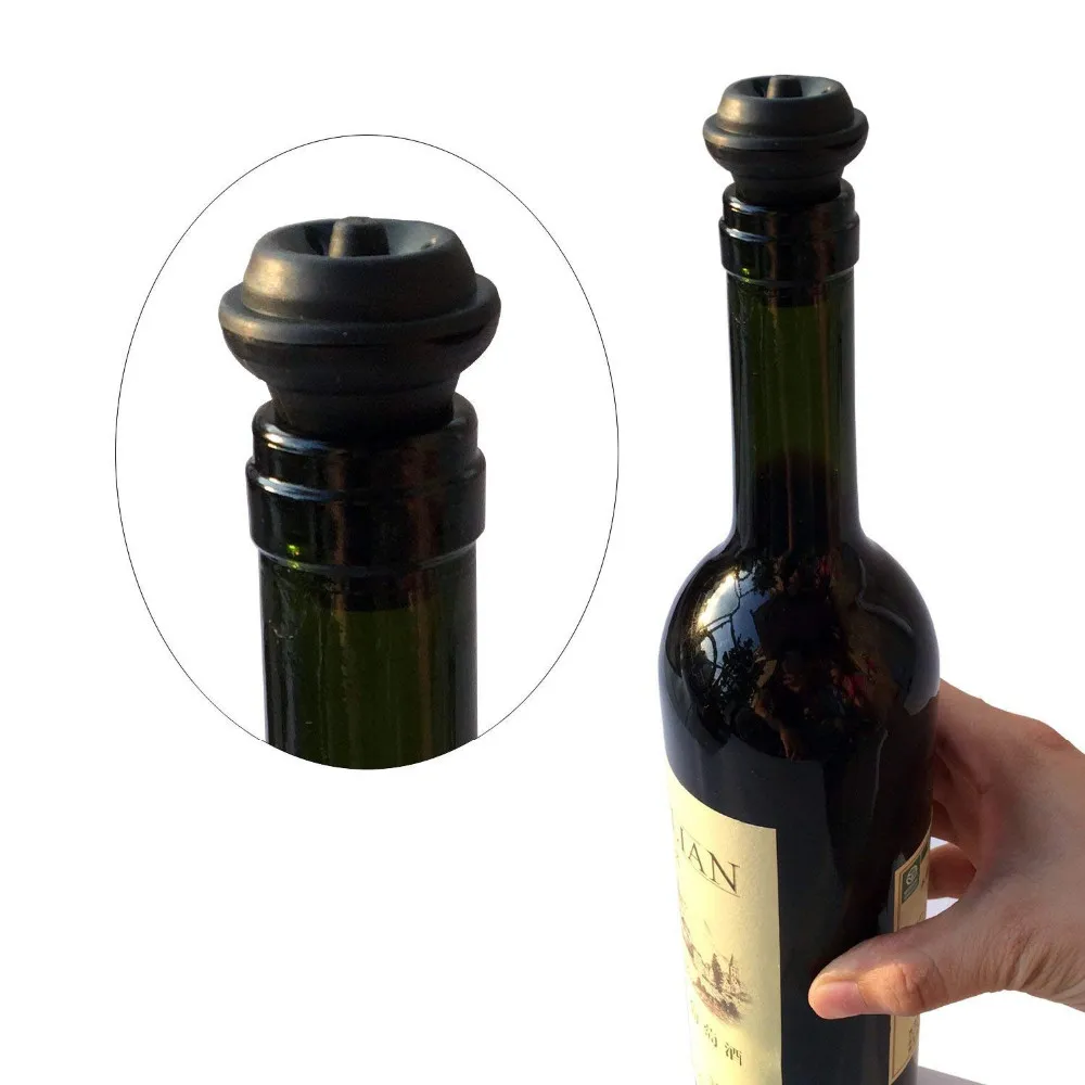 Pompe à Vide pour Preserver le Vin avec 4 bouchons Conservateur de Vin en Retirant lair Stainless